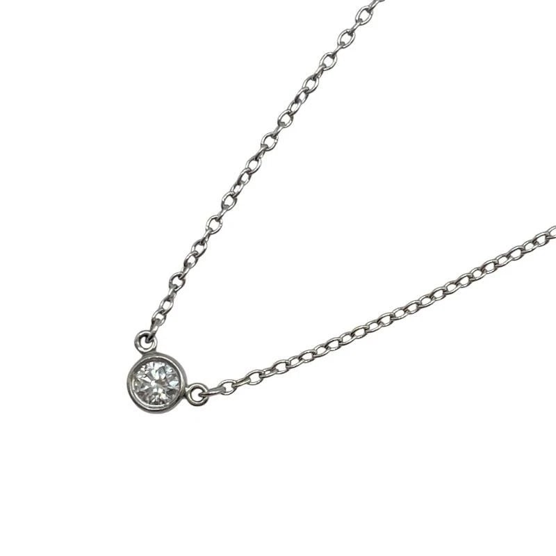 TIFFANY & CO. PERETTI DIAMOND NECKLACE: Tiffany & Co. Peretti Diamond Necklace Brand: Tiffany & Co. Type/Style: Necklace Material: Metal Purity Pt950, Metal Platinum, Main Stone/Creation Natural Color: Platinum Size: Length: Approx. 3.8