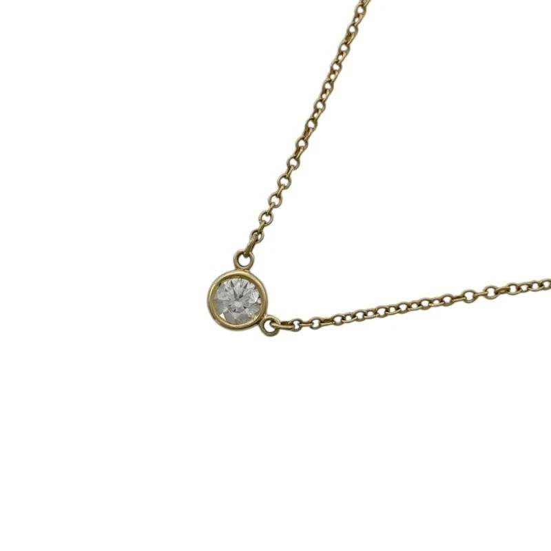 TIFFANY & CO. GOLD DIAMOND NECKLACE: Tiffany & Co. Gold Diamond Necklace Brand: Tiffany & Co. Type/Style: Necklace Material: Metal Purity K18, Metal Gold, Main Stone/Creation Natural Color: Gold Size: Length: Approx. 4.1mmWidth: Appr