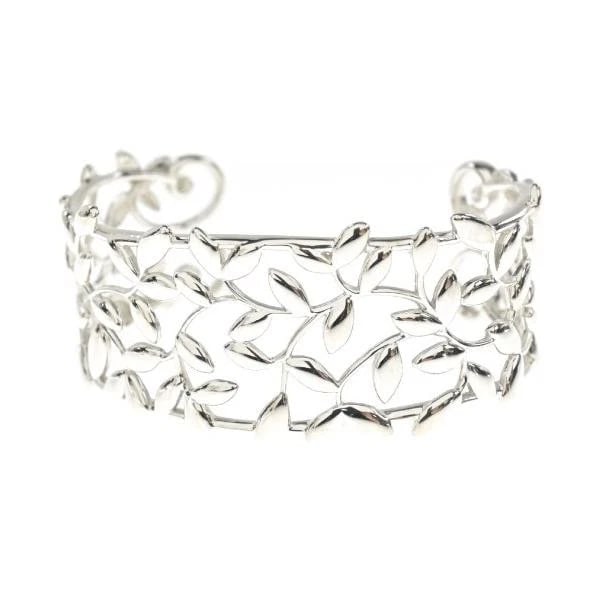TIFFANY & CO. PICASSO OLIVE LEAF SILVER BRACELET: Tiffany & Co. Picasso Olive Leaf Silver Bracelet Brand: Tiffany & Co. Type/Style: Bracelet Material: Metal Purity 925, Metal Silver, Color: Silver Size: Actual Measurements (cm)] Arm circumference