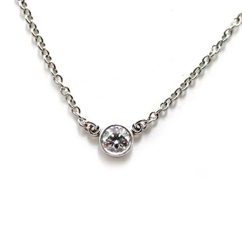 TIFFANY & CO. 1P DIAMOND PT950 NECKLACE (1 of 6)