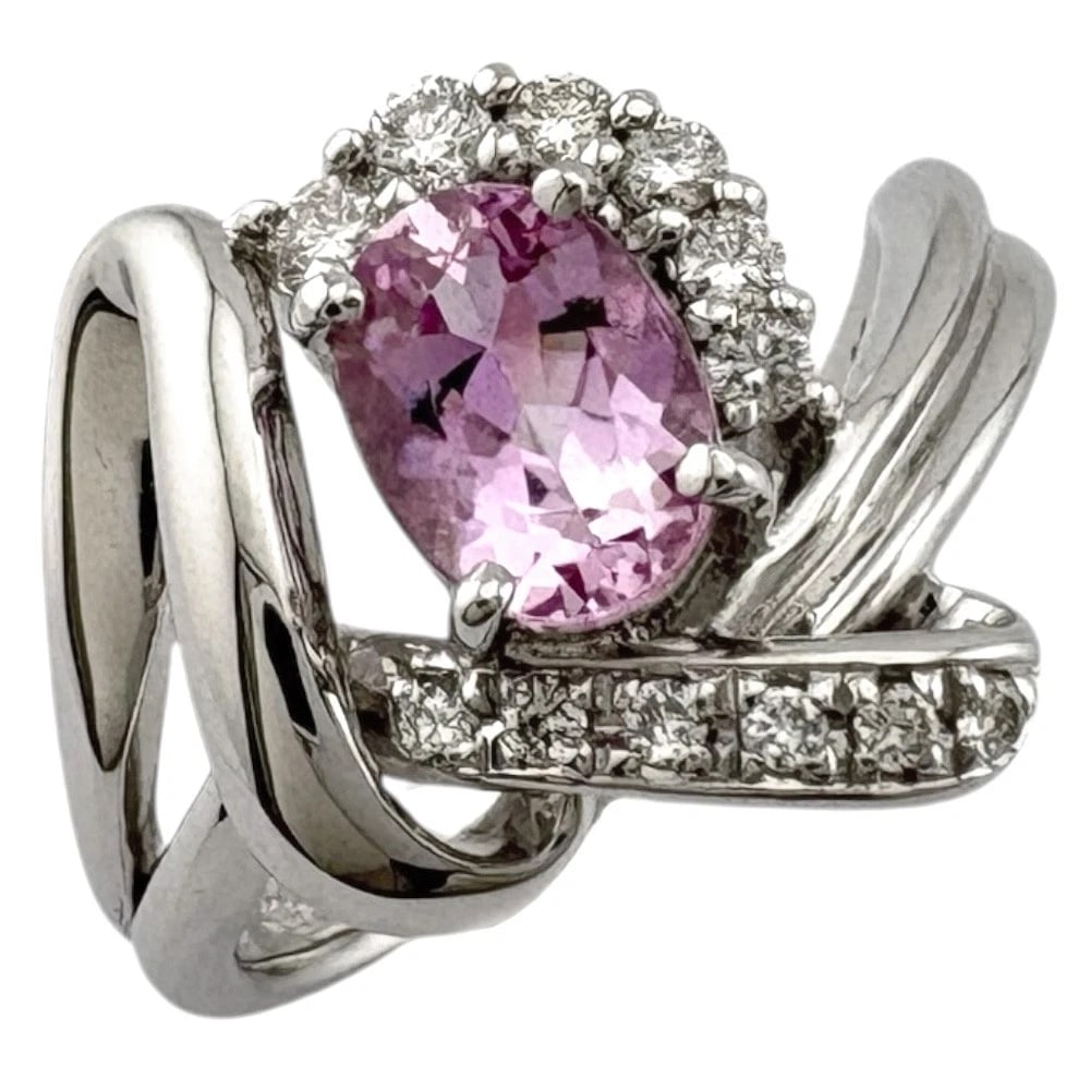 RING PT900 IMPERIALTOPAZ DIAMOND: Ring Pt900 Imperialtopaz diamond Brand: Unbranded Type/Style: Ring Material: Pt900Platinum, Main Stone/Creation Imperialtopaz Color: Silver Size: US 5 3/8 Accessories: None Accessories