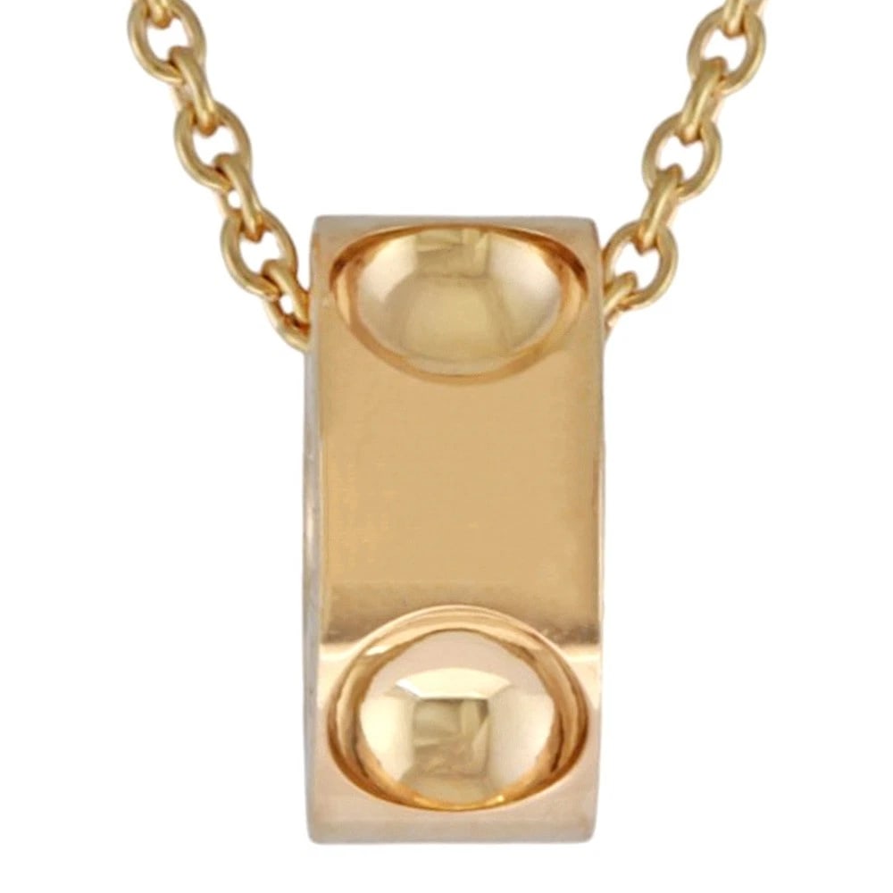 LOUIS VUITTON NECKLACE K18 PINK GOLD: LOUIS VUITTON Necklace K18 Pink Gold Brand: LOUIS VUITTON Type/Style: Necklace Material: K18 Pink Gold, Color: Pink gold Size: Size(CM) Total Length:40cm Chain width:1.4mm Top:W5.0mm x H10.5mm