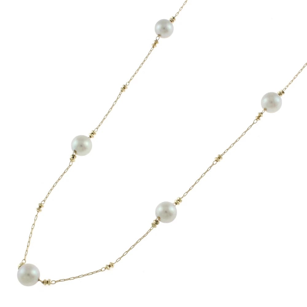 NEW NECKLACE GOLD 18K K18 GOLD PEARL: new Necklace gold 18K K18 Gold Pearl Brand: Unbranded Type/Style: Necklace Material: K18 Gold, Main Stone/Creation Pearl: 9 pearls Color: gold Size: Size(CM) Total Length:70cm Chain