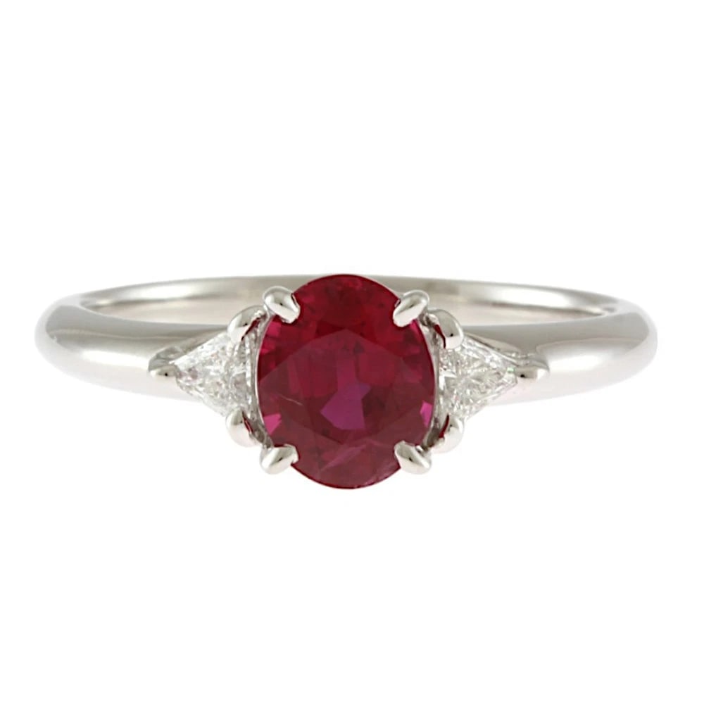 TASAKI RING PT900 NATURAL CORUNDUM RUBY - 2