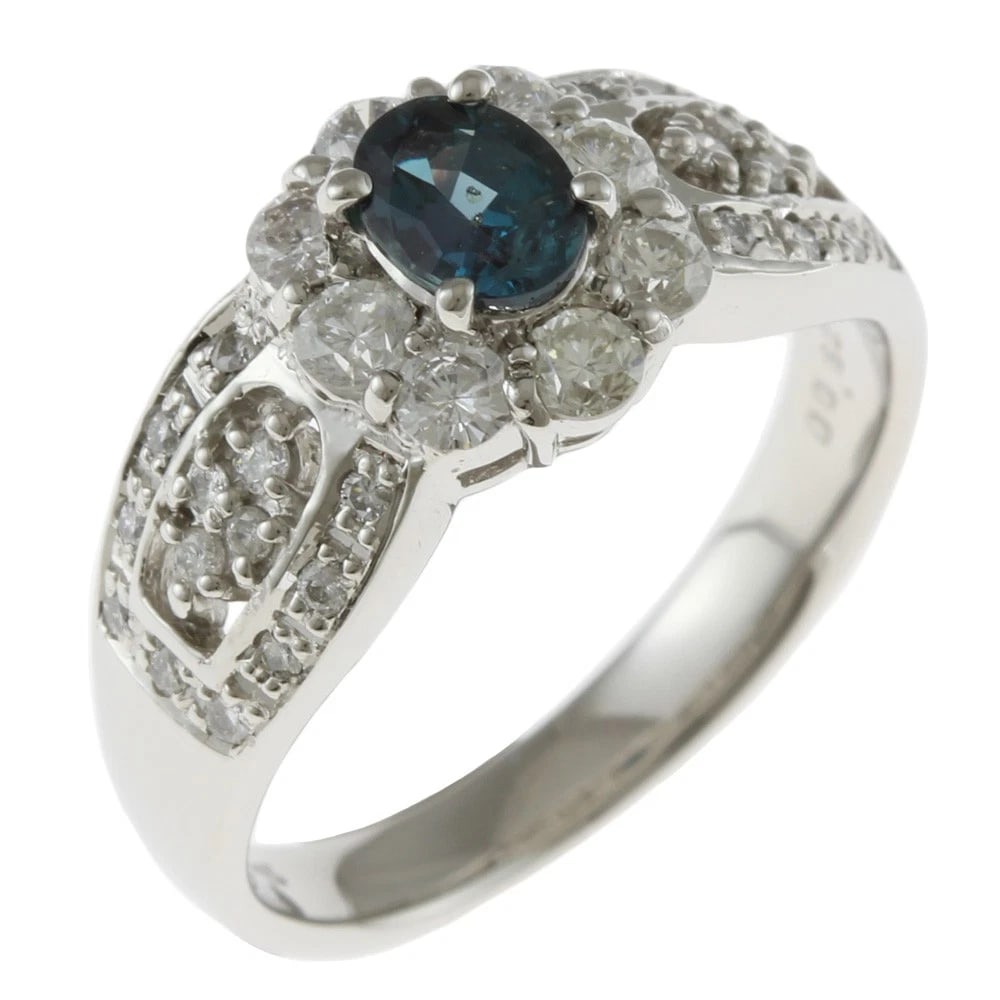 RING PT900PLATINUM ALEXANDRITE DIAMOND: Ring Pt900Platinum alexandrite diamond Brand: Unbranded Type/Style: Ring Material: Pt900Platinum, Main Stone/Creation alexandrite Color: Silver Size: US 6 Accessories: None Accessories Not