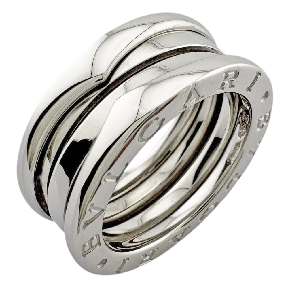 BVLGARI RING K18 WHITE GOLD B.ZERO1 3 BANDS: BVLGARI Ring K18 white gold B.zero1 3 bands Brand: BVLGARI Type/Style: Ring Material: K18 white gold, Color: Silver Size: US 4 Accessories: None Accessories Notice: When purchasing pre-owned