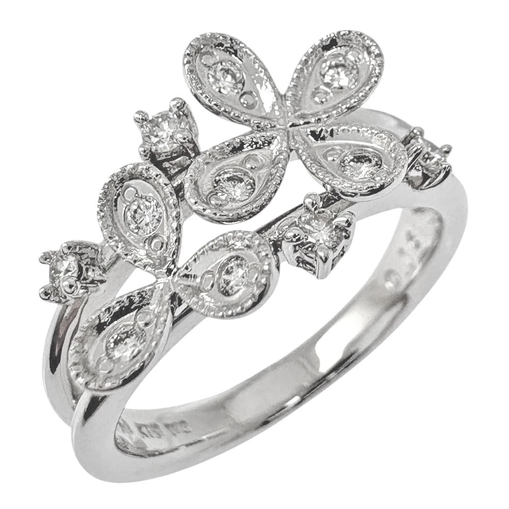 TASAKI RING K18 WHITE GOLD DIAMOND: TASAKI Ring K18 white gold diamond Brand: TASAKI Type/Style: Ring Material: K18 white gold, Main Stone/Creation Natural Color: Silver Size: US 5 1/8 Accessories: None Accessories Notice: When