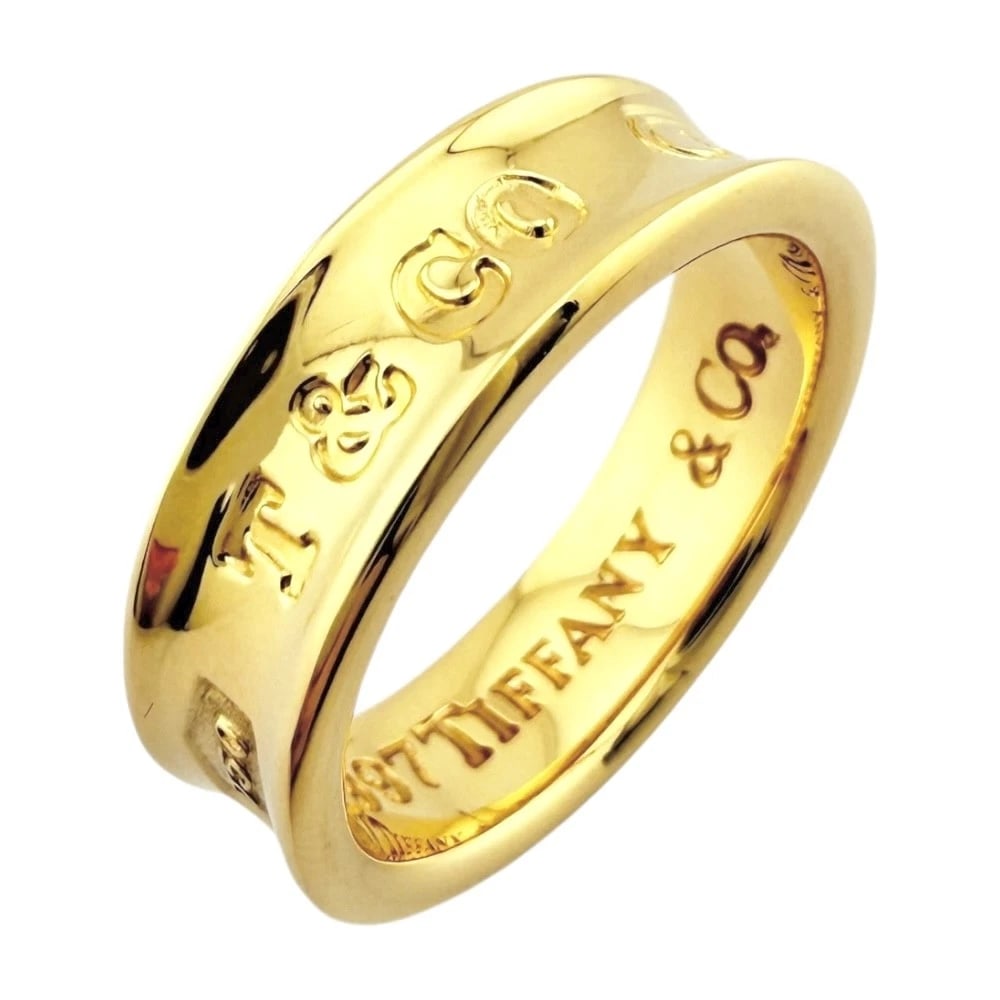 TIFFANY&CO. RING K18 YELLOW GOLD NARROW: TIFFANY&Co. Ring K18 yellow gold narrow Brand: Tiffany&co. Type/Style: Ring Material: K18 yellow gold, Color: gold Size: US 6 1/2 Accessories: None Accessories Notice: When purchasing