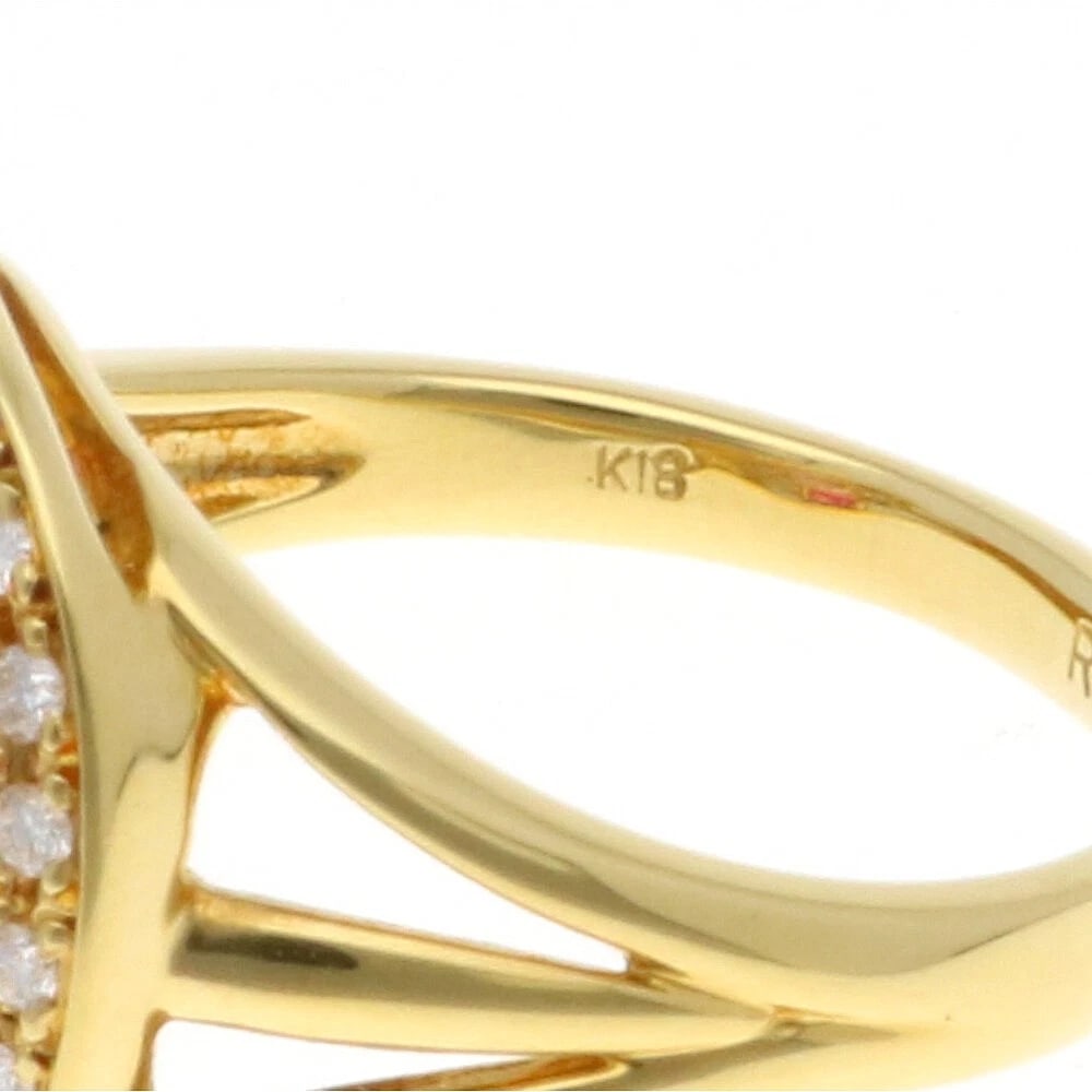 RING K18 YELLOW GOLD SAPPHIRE RUBY - 4