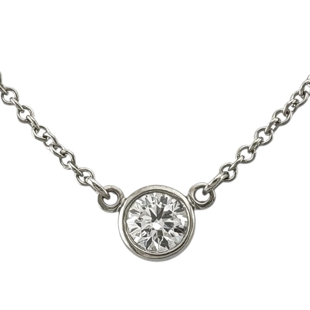 TIFFANY&CO. NECKLACE PT950PLATINUM: TIFFANY&Co. Necklace Pt950Platinum Brand: Tiffany&co. Type/Style: Necklace Material: Pt950Platinum, Main Stone/Creation Natural Color: Silver Size: Size(CM) Total Length:41cm Chain width:1.0mm
