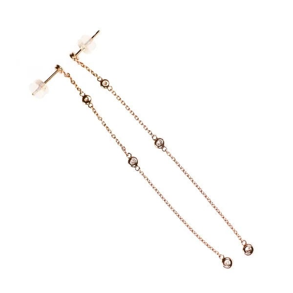 K18PG DIAMOND EARRING - 2