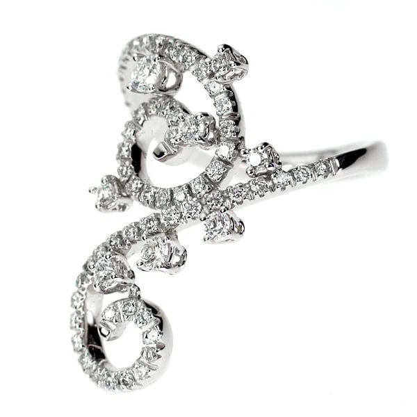 K18WG DIAMOND RING - 2