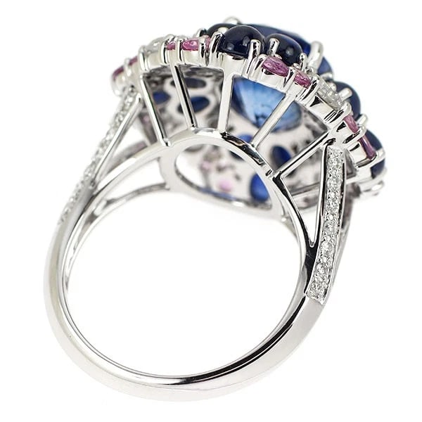 PT900 SAPPHIRE DIAMOND RING - 3