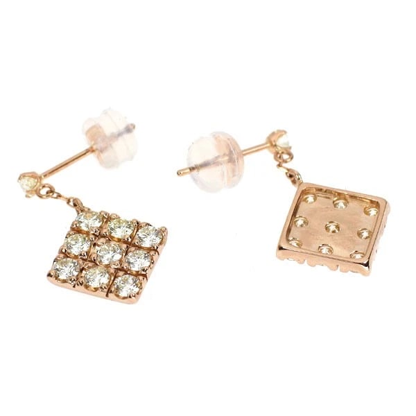 K18PG DIAMOND EARRING - 2