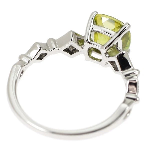 PT950 SPHENE DIAMOND RING - 2