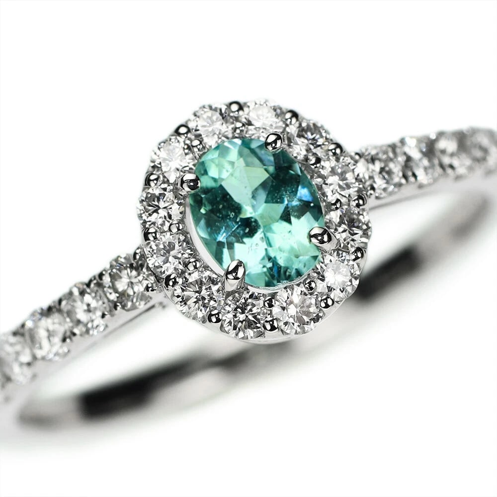 BRAND NEW PT950 TANZANIAN LAGOON COLOR CORNELPIN DIAMOND RING: Brand New Pt950 Tanzanian Lagoon Color Cornelpin Diamond Ring Brand: None Type/Style: Ring Material: Metal Purity None, Metal Pt950, Main Stone/Creation None Color: none Size: 6 US 