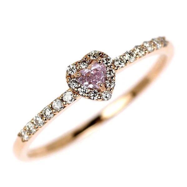 BRAND NEW RARE K18PG HEART SHAPE NATURAL PINK DIAMOND RING: Brand New Rare K18PG Heart Shape Natural Pink Diamond Ring Brand: None Type/Style: Ring Material: Metal Purity K18, Metal Gold, Main Stone/Creation Natural Color: None Size: 5.25 US Accessories: