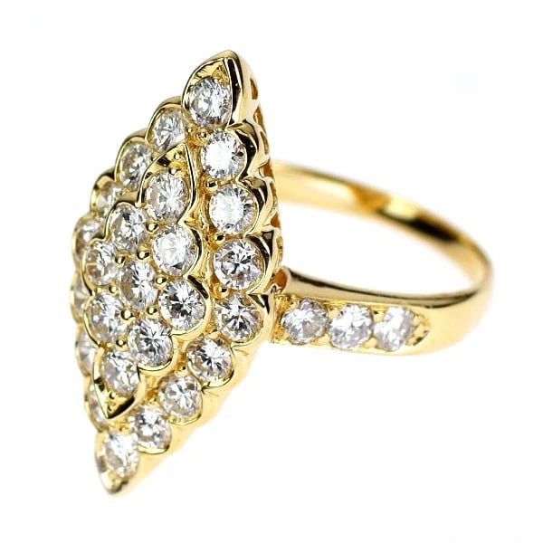 K18YG DIAMOND RING - 2