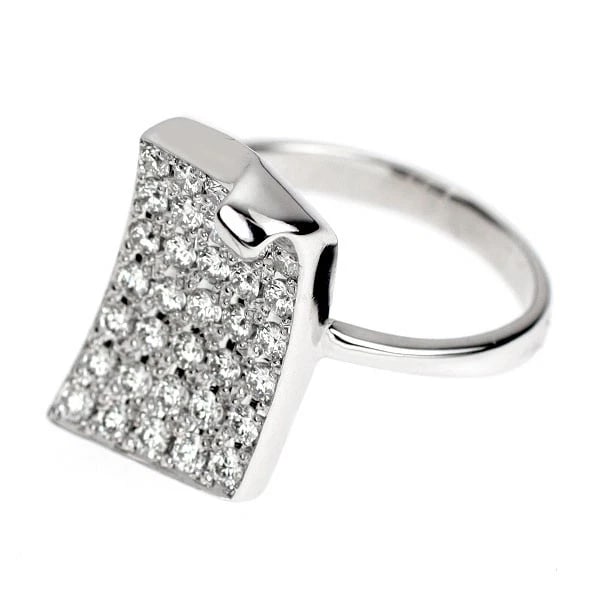 K18WG H&C DIAMOND RING - 2