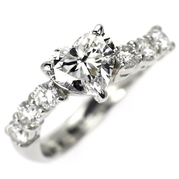 PT900 HEART SHAPE DIAMOND RING: Pt900 Heart Shape Diamond Ring Brand: None Type/Style: Ring Material: Metal Purity 900, Metal Platinum, Main Stone/Creation Natural Color: None Size: 4.5 US Accessories: None Accessories