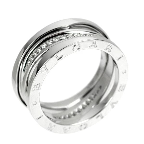 BULGARI K18WG DIAMOND RING B.ZERO1: Bulgari K18WG Diamond Ring B.ZERO1 Brand: Bvlgari Type/Style: Ring Material: Metal Purity None, Metal K18WG, Main Stone/Creation Natural Color: None Size: 8.75 US Accessories: None