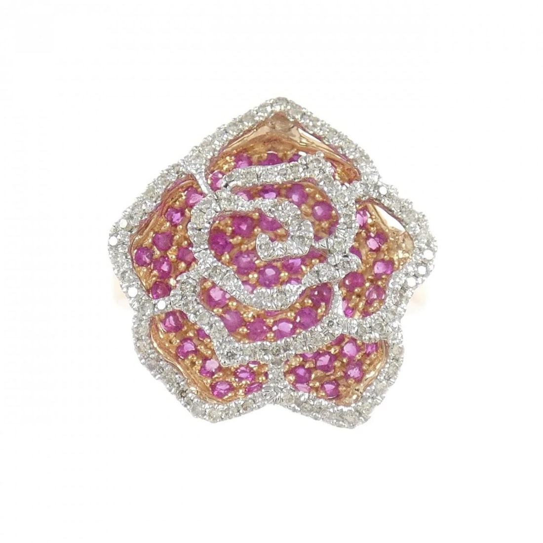 K18PG/K18WG ROSE RUBY RING - 2