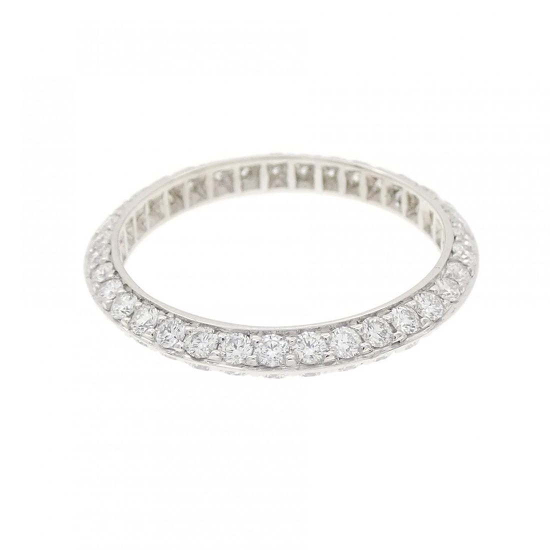 PT950 FULL ETERNITY DIAMOND RING: PT950 full eternity diamond ring Brand: Unbranded Type: Diamond Ring Material: PT950, Main Stone/Creation Natural Color: Platinum Size: US 6 1/2 Accessories: None Accessories Notice: When