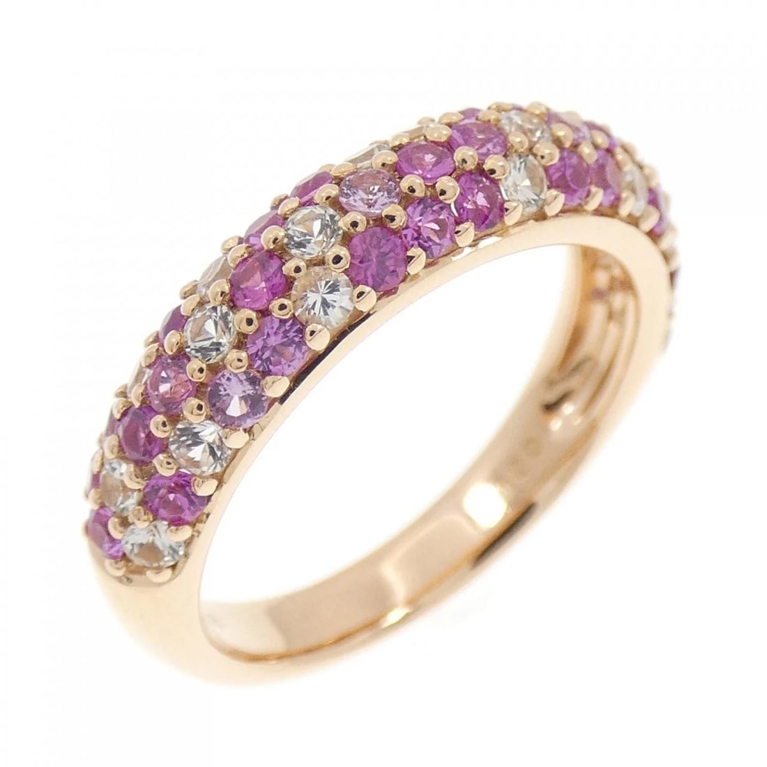 K18PG SAPPHIRE RING: K18PG Sapphire Ring Brand: Unbranded Type: Sapphire Ring Material: K18PG, Main Stone/Creation Sapphire Color: Pink Gold Size: US 6 1/4 Accessories: None Accessories Notice: When purchasing