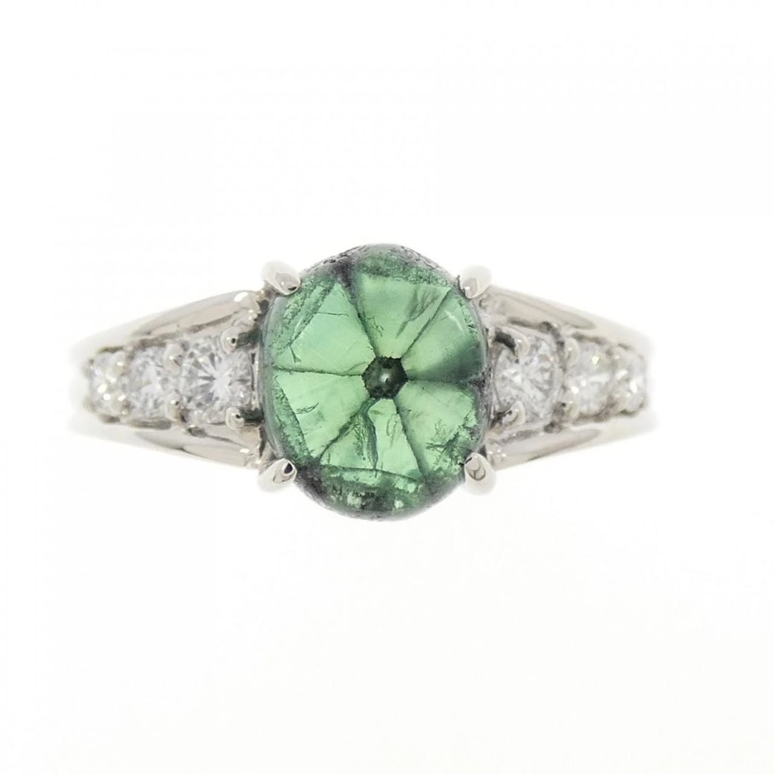 PT900 TRAPICHE EMERALD RING - 2
