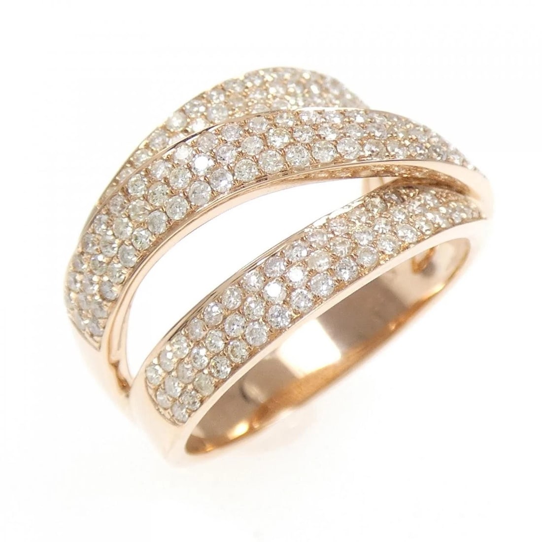 K18PG DIAMOND RING: K18PG Diamond Ring Brand: Unbranded Type: Diamond Ring Material: K18 Pink Gold, Main Stone/Creation Natural Color: Pink Gold Size: US 5 3/4 Accessories: None Accessories Notice: When purch