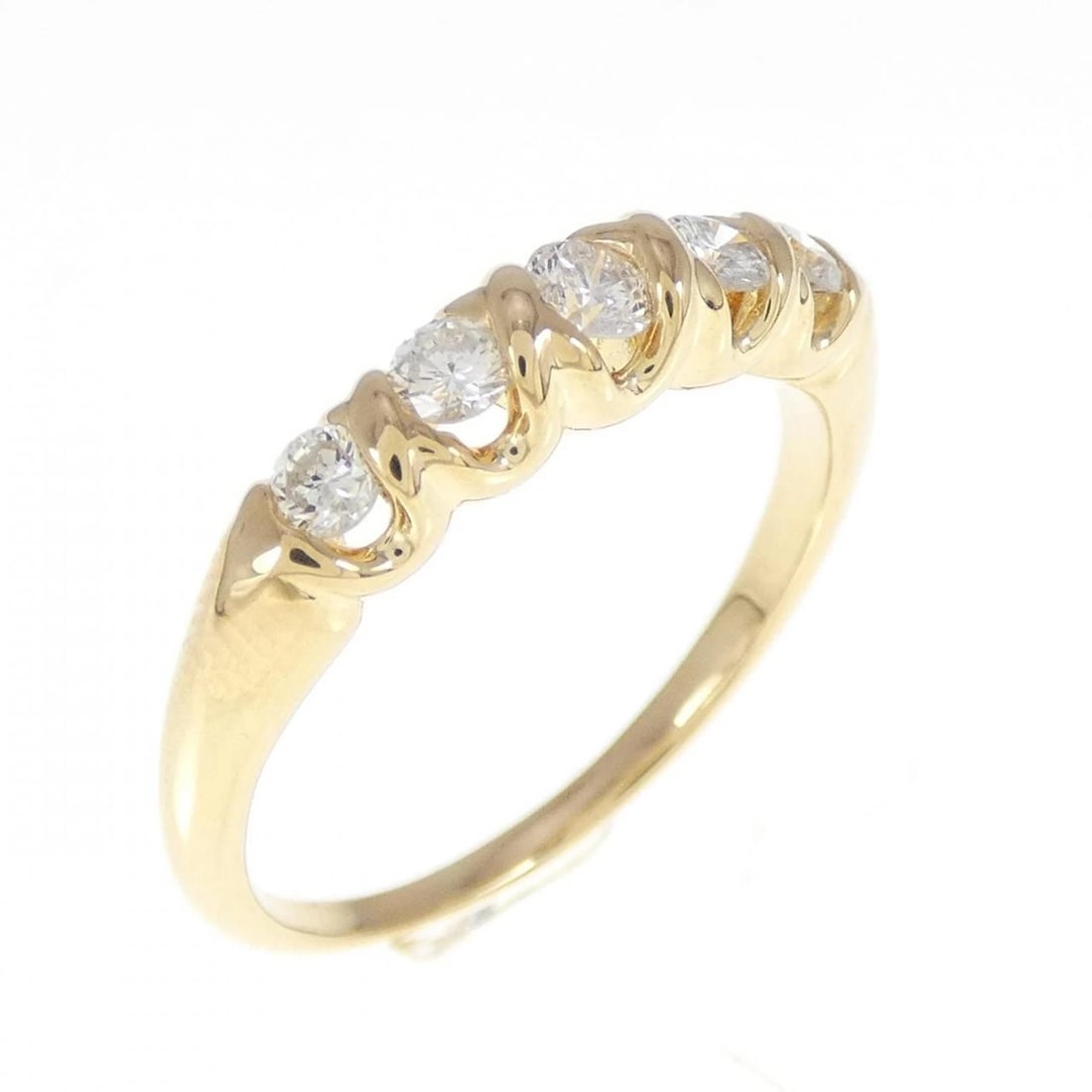 K18YG DIAMOND RING: K18YG Diamond Ring Brand: Unbranded Type: Diamond ring Material: K18YG, Main Stone/Creation Natural Color: Yellow Gold Size: US 8.5 Accessories: None Accessories Notice: When purchasing