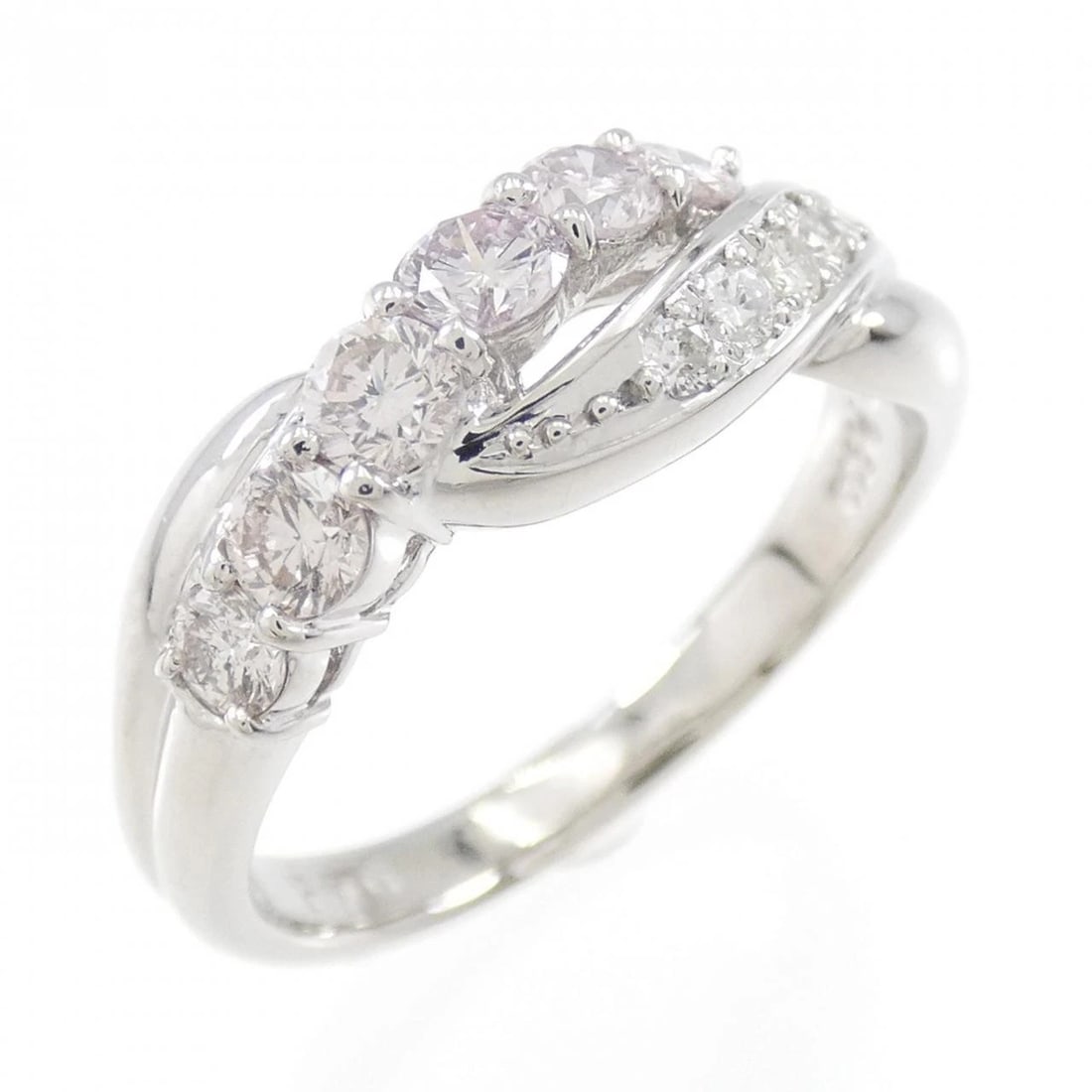 PT PINK DIAMOND RING: PT Pink Diamond Ring Brand: Unbranded Type: Pink Diamond Ring Material: PT Pink, Main Stone/Creation Natural Color: Platinum Size: US 6 Accessories: None Accessories Notice: When purchasin