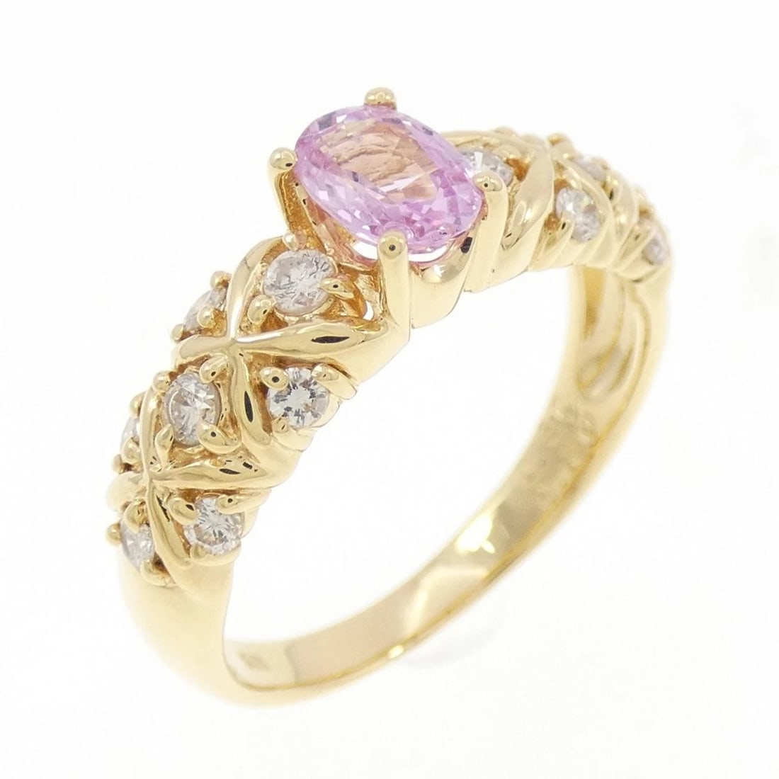 K18YG SAPPHIRE RING: K18YG Sapphire Ring Brand: Unbranded Type: Sapphire Ring Material: K18YG, Main Stone/Creation Sapphire Secondary Stone Natural Color: Yellow Gold Size: US 6 1/2 Accessories: None Accessories