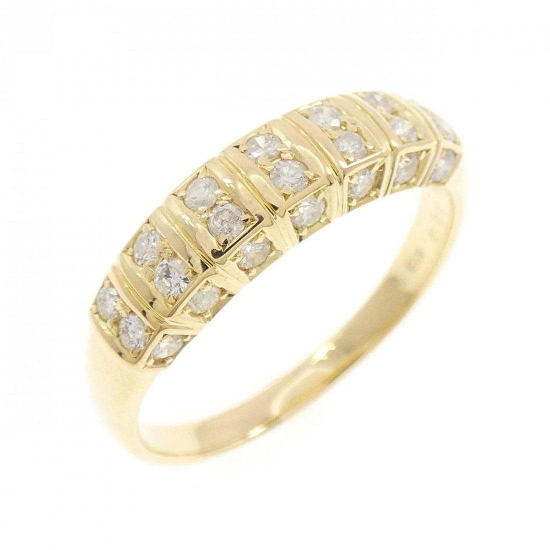 K18YG DIAMOND RING: K18YG Diamond Ring Brand: Unbranded Type: Diamond Ring Material: K18YG, Main Stone/Creation Natural Color: Yellow Gold Size: US 8 3/4 Accessories: None Accessories Notice: When purchasing