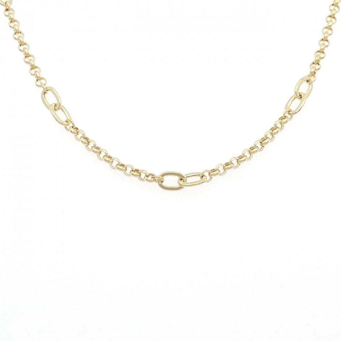 K18YG NECKLACE: K18YG Necklace Brand: Unbranded Type: Necklace Material: K18YG, Color: Yellow Gold Size: 45cmActual SizeChain maximum width approx.: 4.2mm Accessories: None Accessories Notice: When purcha