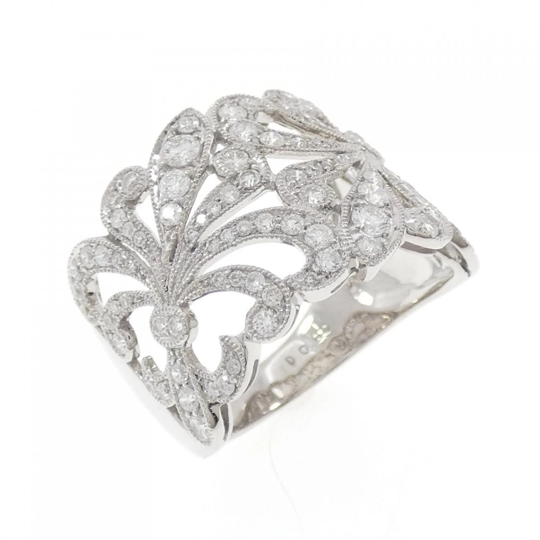 K18WG DIAMOND RING: K18WG Diamond Ring Brand: Unbranded Type: Diamond Ring Material: K18 white gold, Main Stone/Creation Natural Color: white gold Size: US 6 1/4 Accessories: None Accessories Notice: When