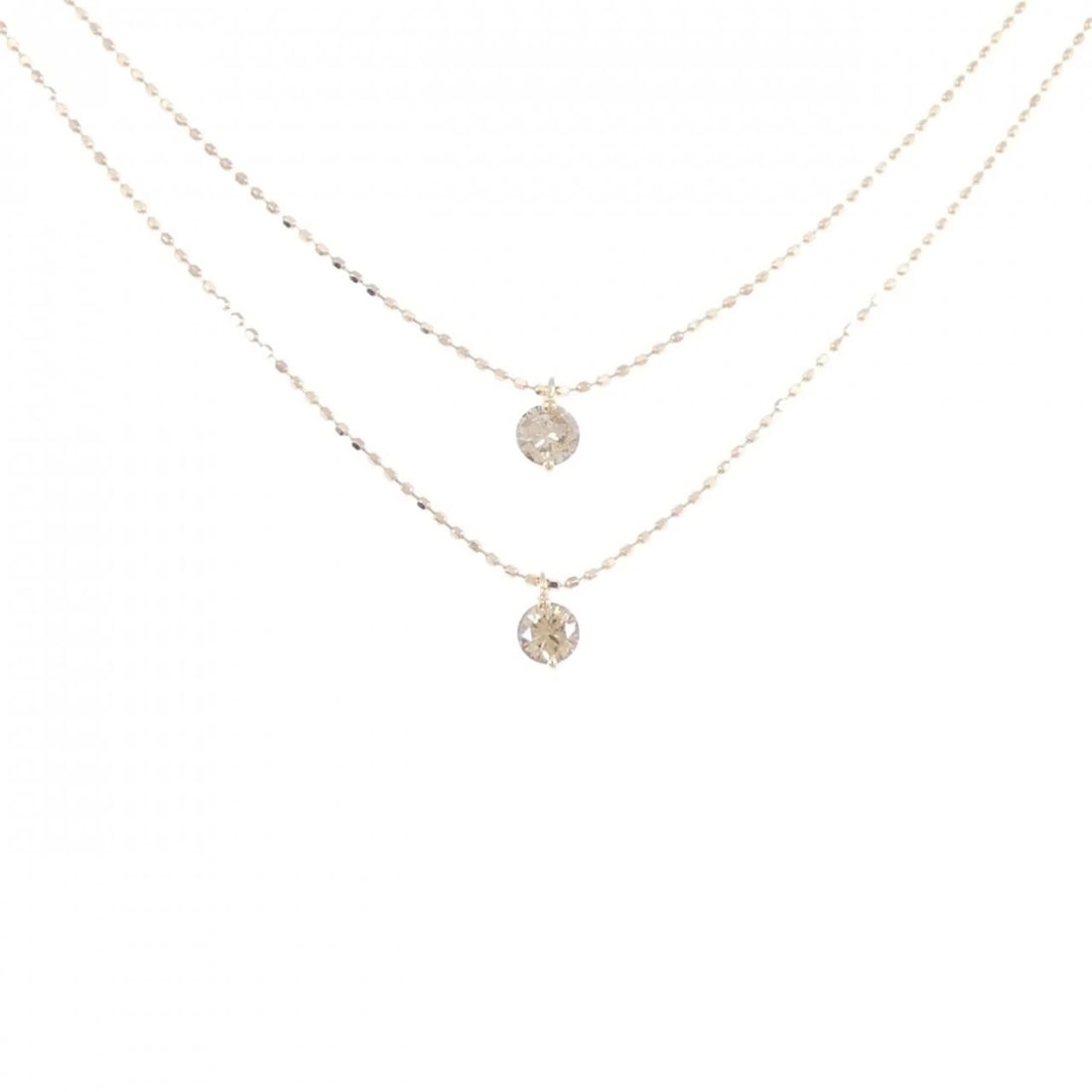 K18PG DIAMOND NECKLACE: K18PG Diamond Necklace Brand: Unbranded Type: Diamond Necklace Material: K18 Pink Gold, Main Stone/Creation Natural Color: Pink Gold Size: 47cmActual SizeDiameteraround: 3.6mm Chain maximum