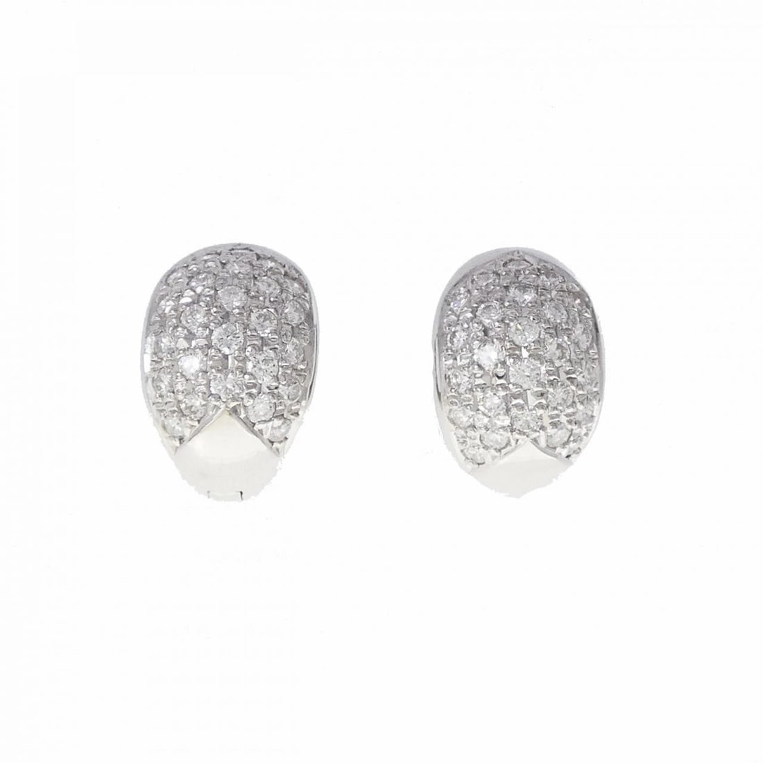 K18WG DIAMOND PIERCE: K18WG Diamond Pierce Brand: Unbranded Type: Diamond Pierce/Earring Material: K18WG, Main Stone/Creation Natural Color: White Gold Size: Approx. height x width: 14.5mm x 10.2mm Accessories: