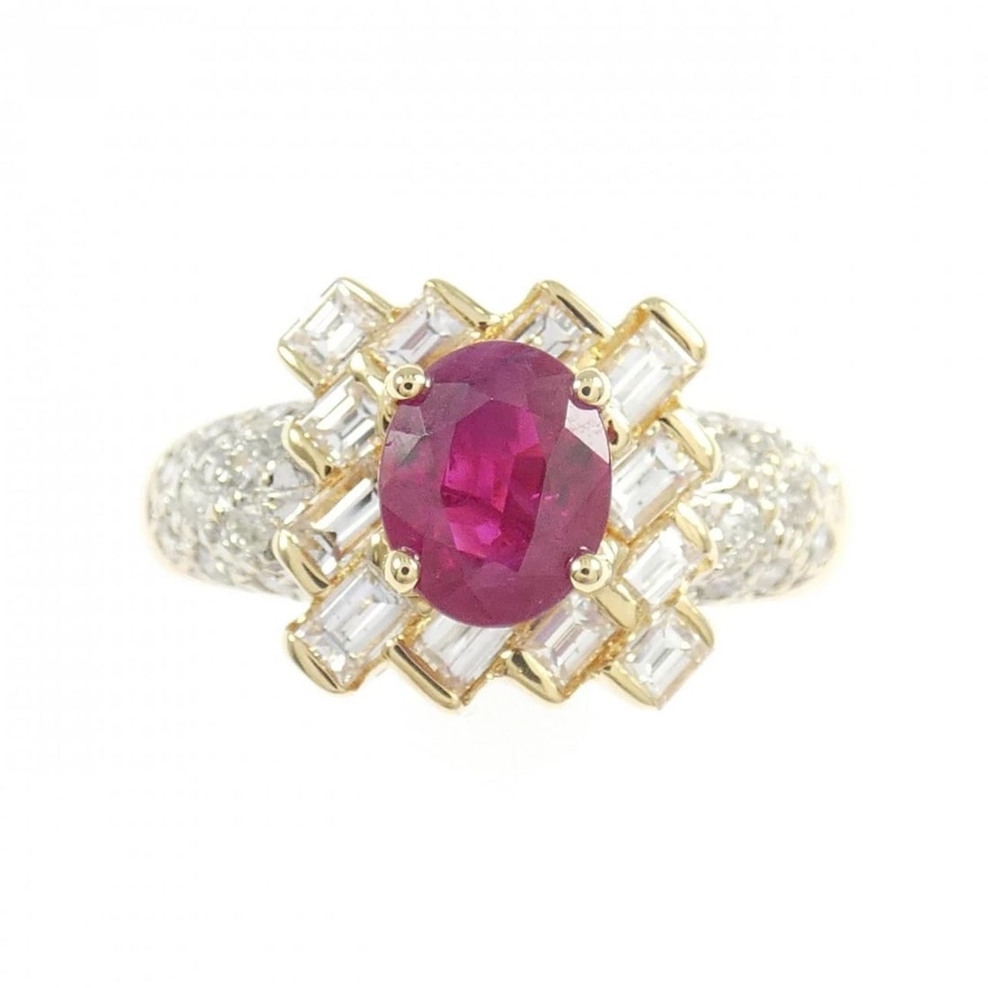 K18YG RUBY RING - 2