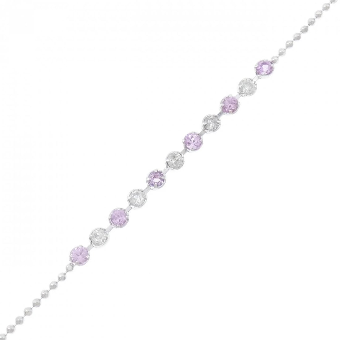 K18WG SAPPHIRE BRACELET: K18WG Sapphire Bracelet Brand: Unbranded Type: Sapphire Bracelet Material: K18WG, Main Stone/Creation SapphireSecondary Stone Natural Color: White Gold Size: Actual Size Max width approx: