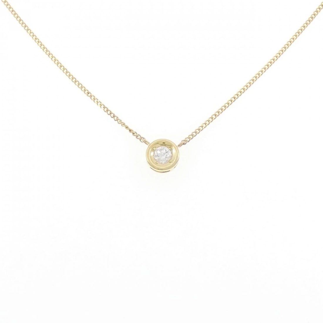 K18YG DIAMOND NECKLACE: K18YG Diamond Necklace Brand: Unbranded Type: Diamond Necklace Material: K18YG, Main Stone/Creation Natural Color: Yellow Gold Size: Actual Size Diameteraround: 6.3mm Chain maximum width