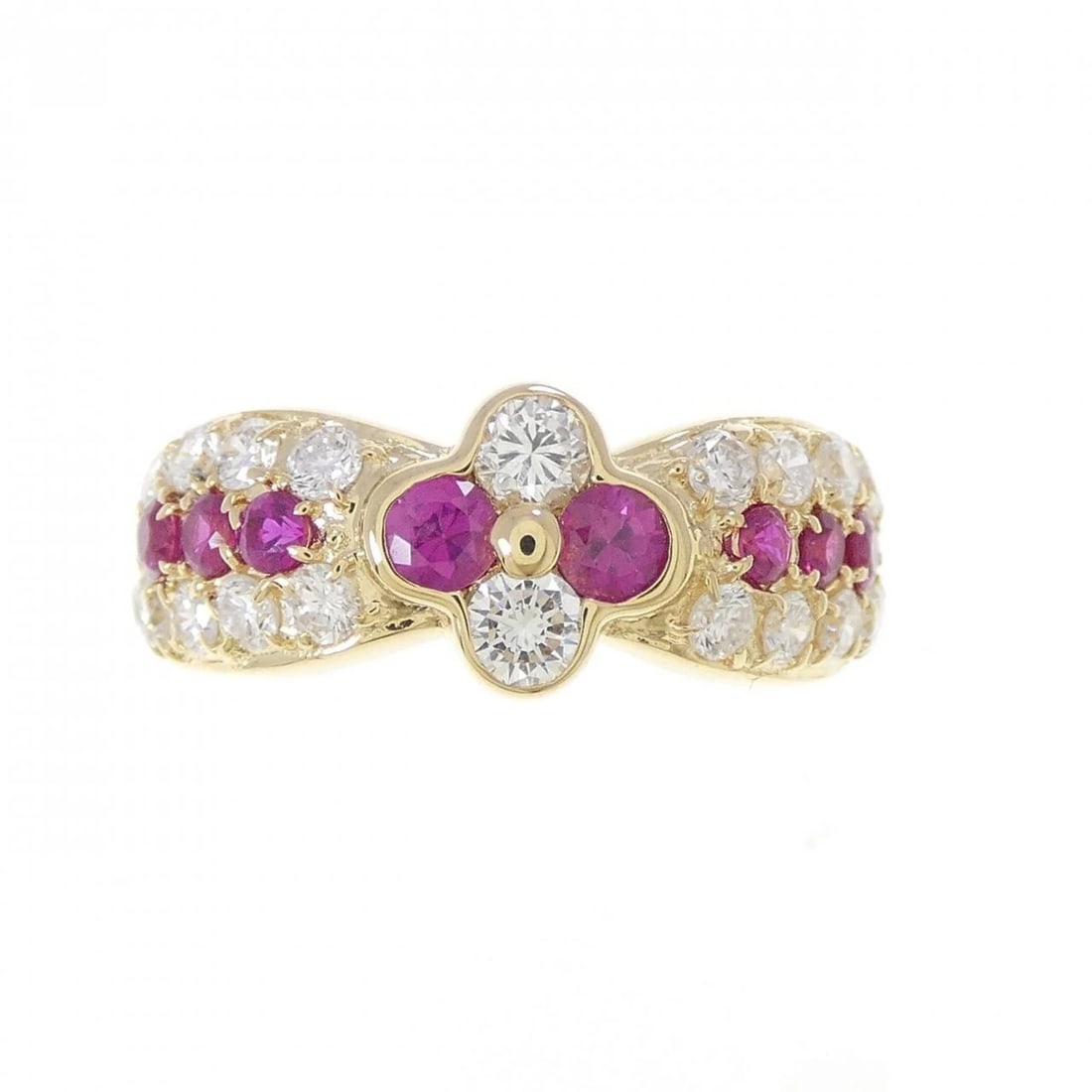 K18YG RUBY RING - 2