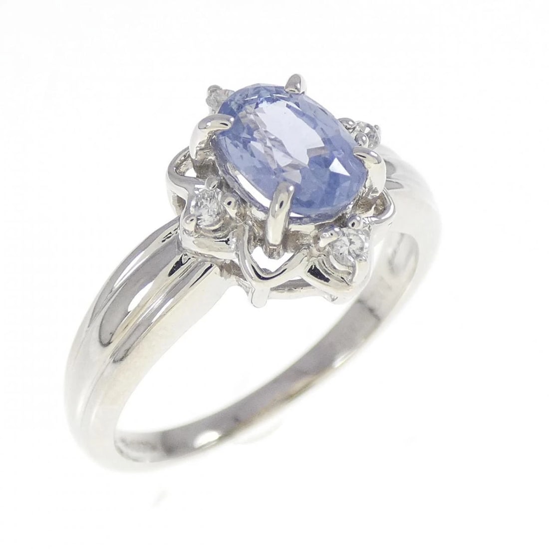 PT850 SAPPHIRE RING: PT850 Sapphire Ring Brand: Unbranded Type: Sapphire Ring Material: Platinum850, Main Stone/Creation SapphireSecondary Stone Natural Color: Platinum Size: US 6 1/4 Accessories: None
