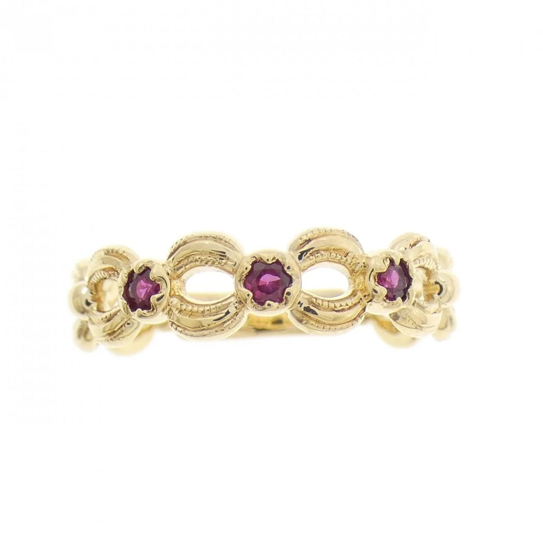 18K YELLOW GOLD RUBY RING - 2