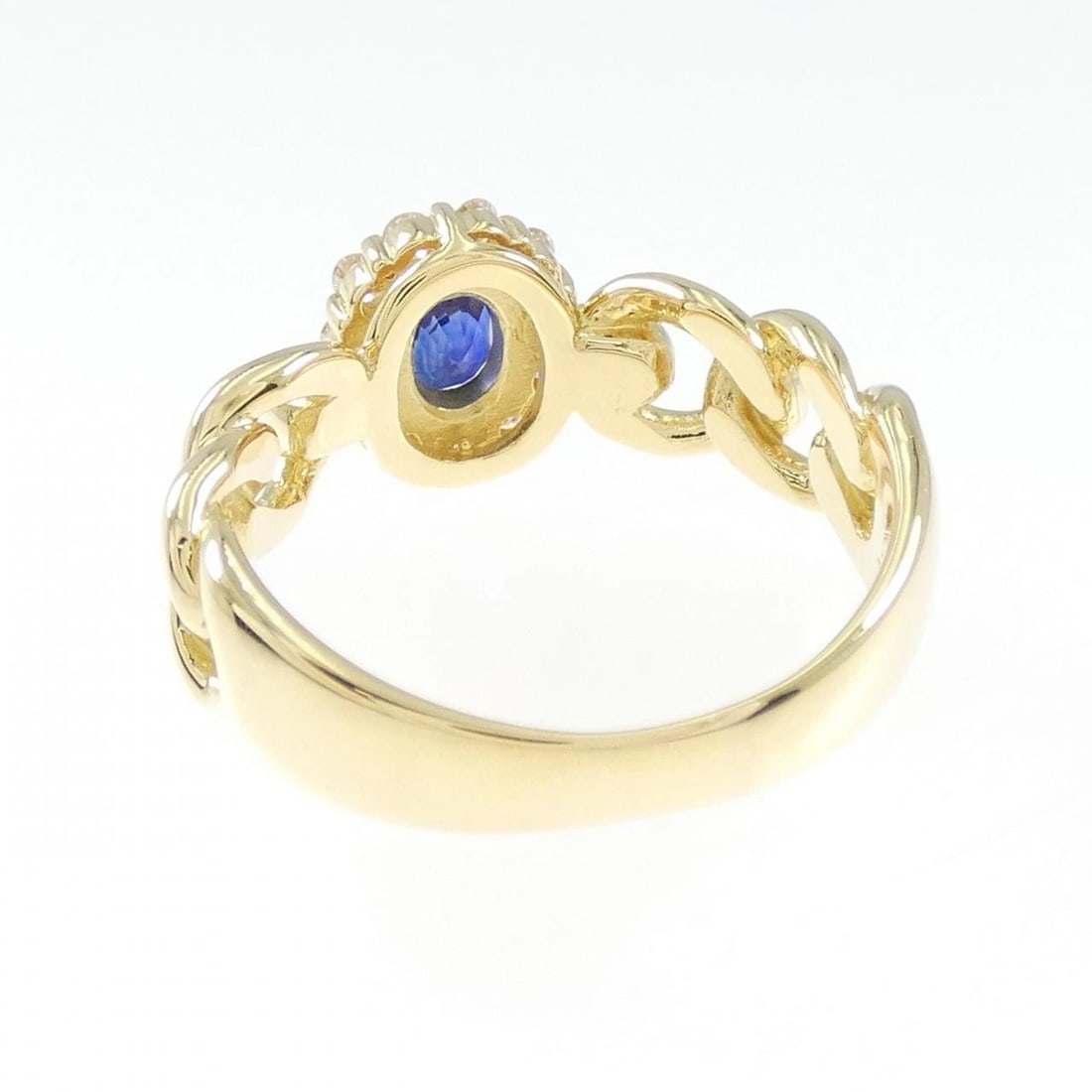K18YG SAPPHIRE RING: K18YG Sapphire Ring Brand: Unbranded Type: Sapphire Ring Material: K18YG, Main Stone/Creation SapphireSecondary Stone Natural Color: Yellow Gold Size: US 6 1/4 Accessories: None Accessorie