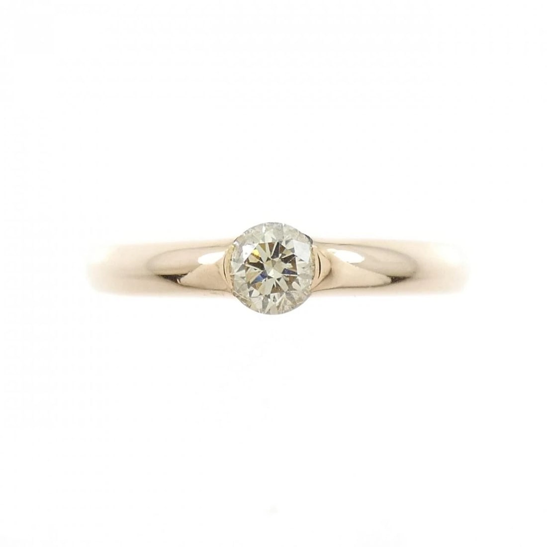 K18PG SOLITAIRE DIAMOND RING - 2