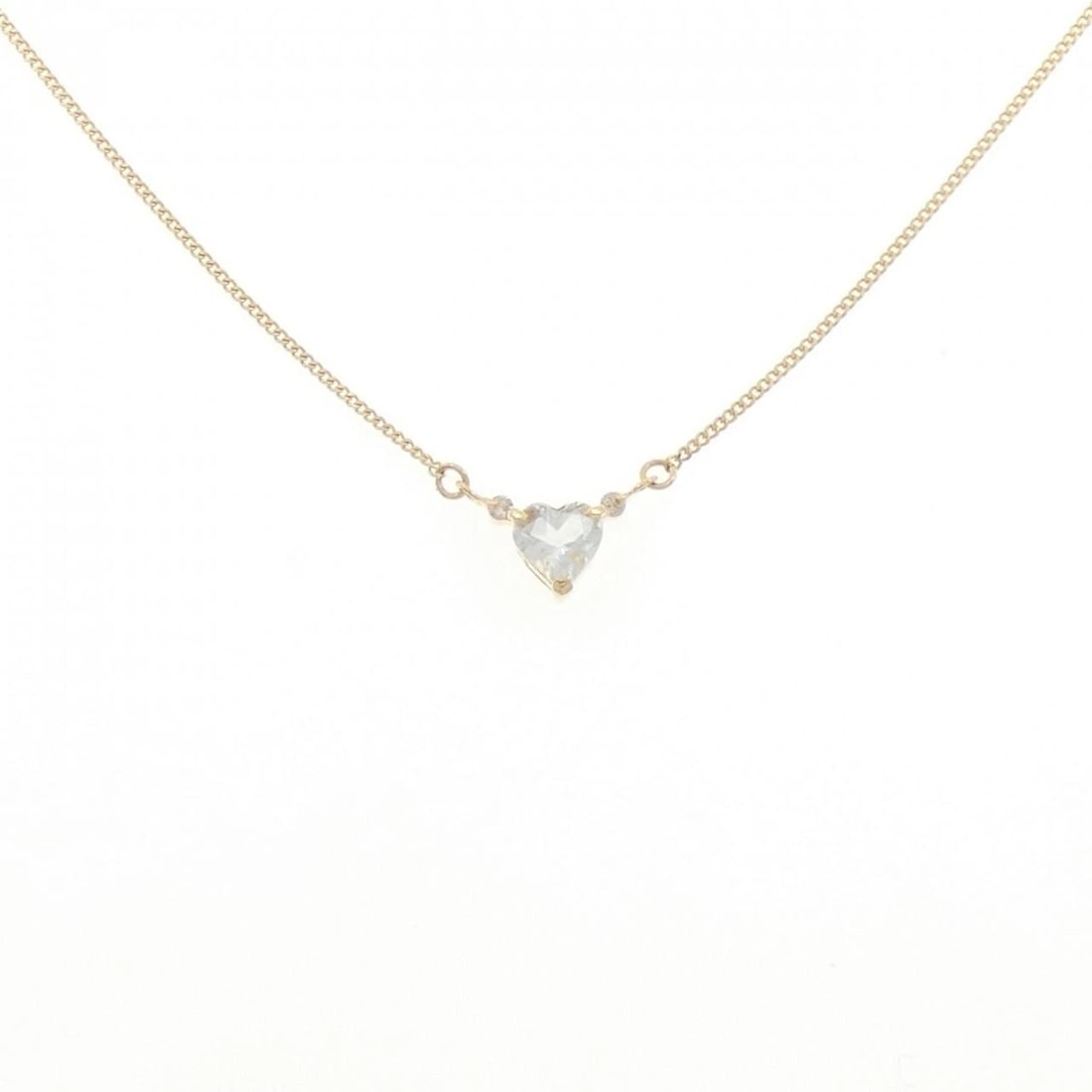 K18YG HEART AQUAMARINE NECKLACE: K18YG Heart Aquamarine Necklace Brand: Unbranded Type: Aquamarine Necklace Material: K18YG, Main Stone/Creation Aquamarine Secondary Stone Natural Color: Yellow Gold Size: Actual Size Pendant
