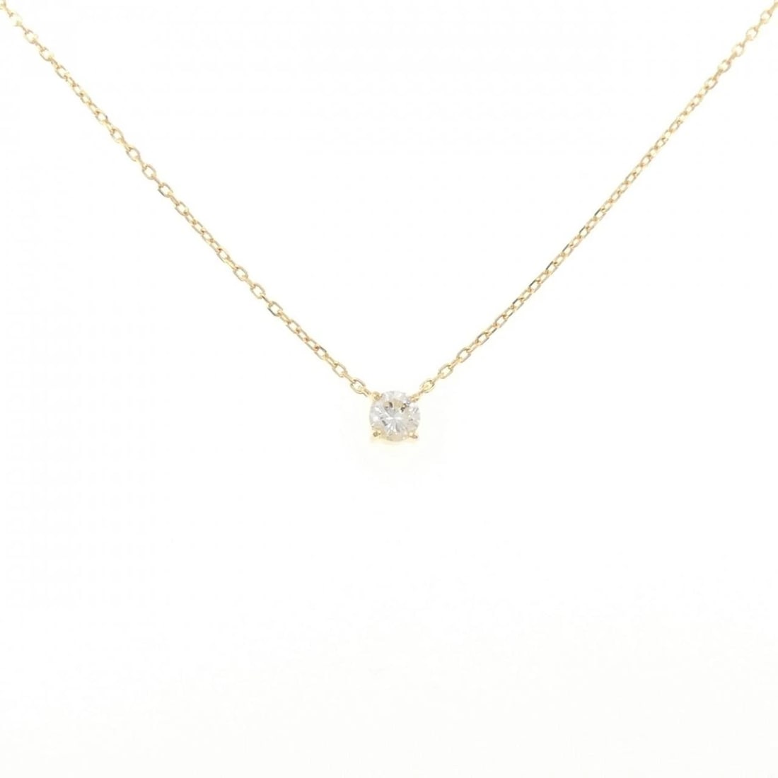18K YELLOW GOLD SOLITAIRE DIAMOND NECKLACE: 18K Yellow Gold Solitaire Diamond Necklace Brand: Unbranded Type: Diamond Necklace Material: K18YG, Main Stone/Creation Natural Color: Yellow Gold Size: Actual Size Diameteraround: 4.6mm Chain