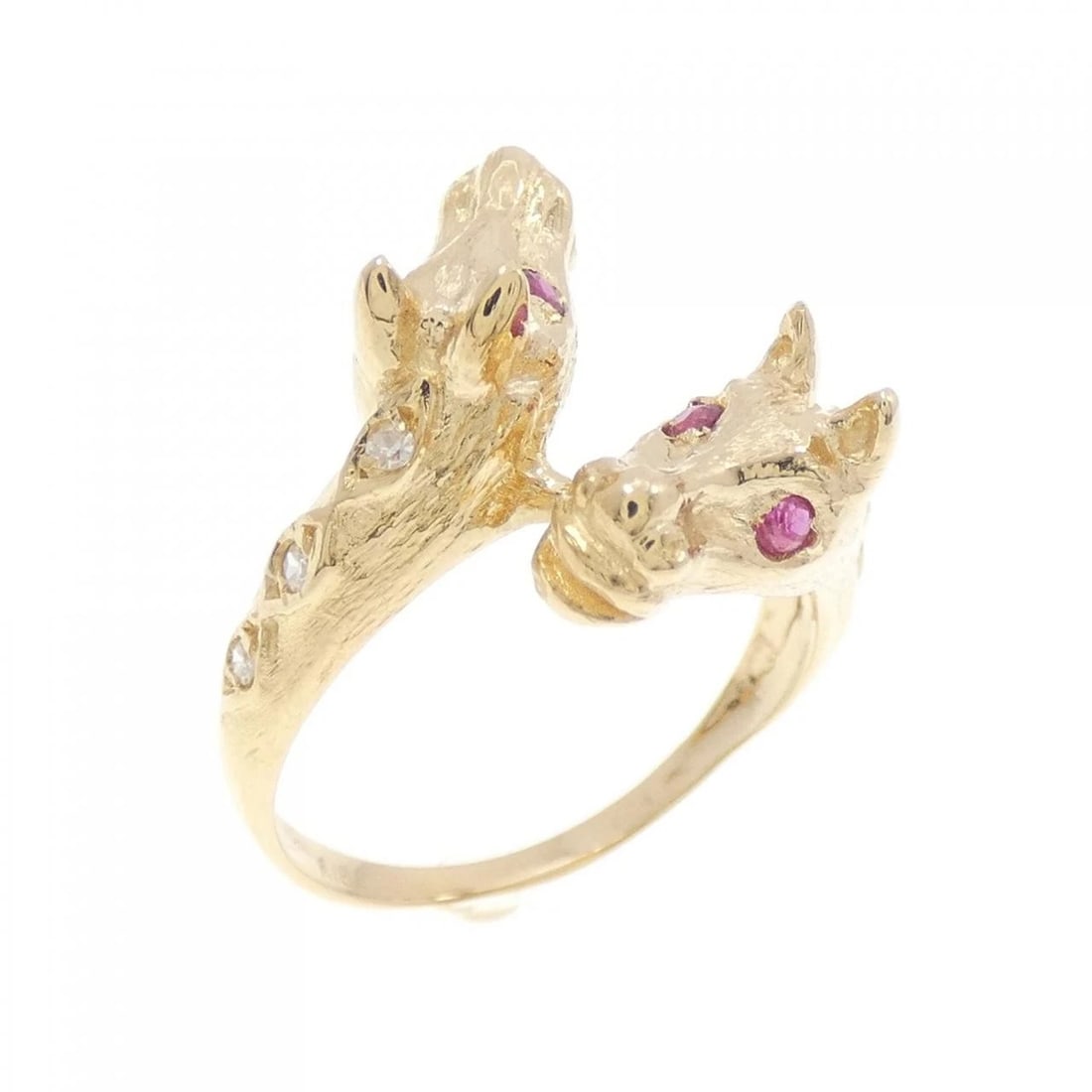 18K YELLOW GOLD RUBY RING: 18K Yellow Gold Ruby Ring Brand: Unbranded Type: Ruby ring Material: K18YG, Main Stone/Creation Ruby Secondary Stone Natural Color: Yellow Gold Size: US 3.5 Accessories: None Accessories