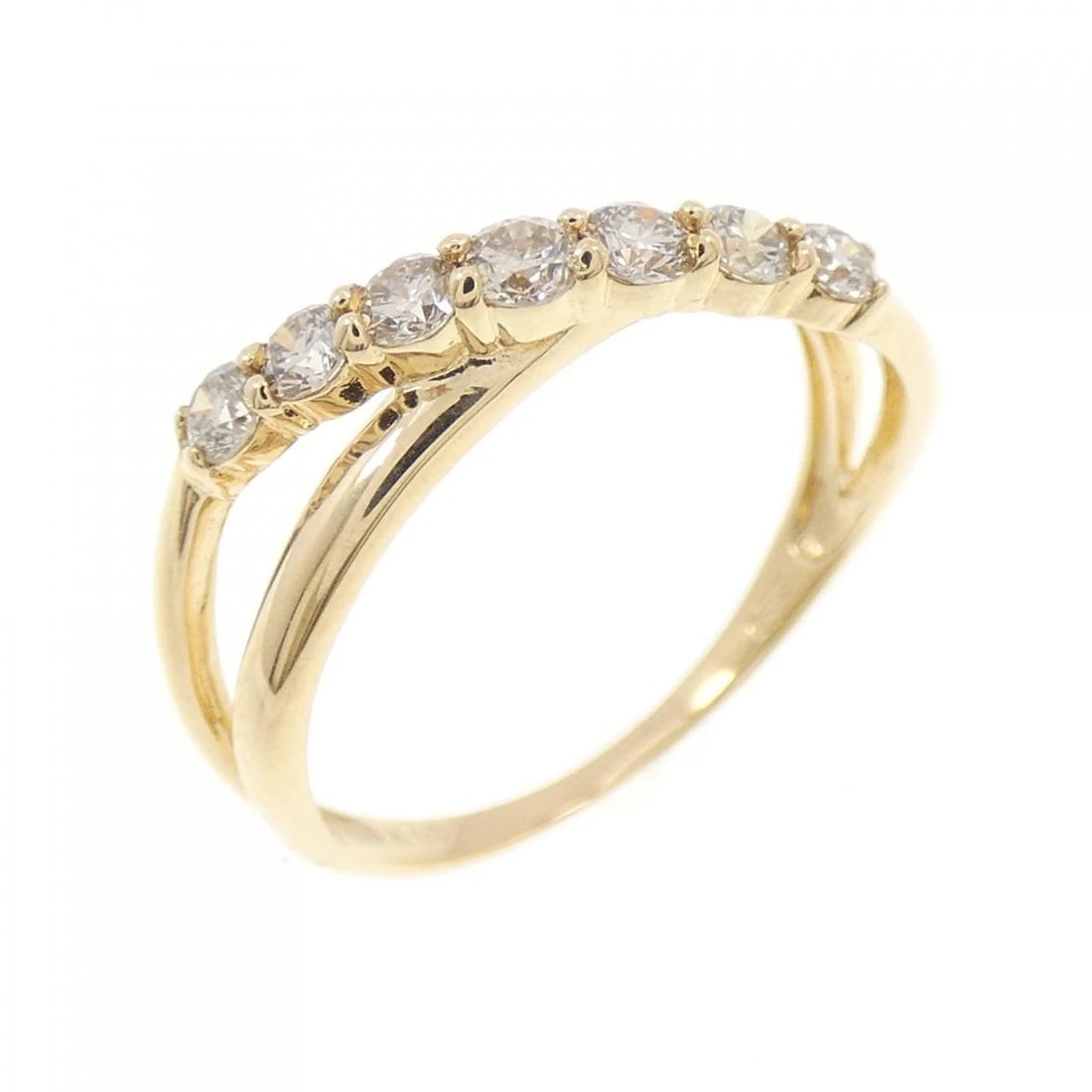 K18YG DIAMOND RING: K18YG Diamond Ring Brand: Unbranded Type: Diamond Ring Material: K18YG, Main Stone/Creation Natural Color: Yellow Gold Size: US 4 Accessories: None Accessories Notice: When purchasing